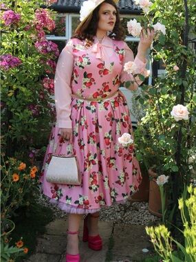 Dolly and Dotty Amanda Pink Strawberry Dress